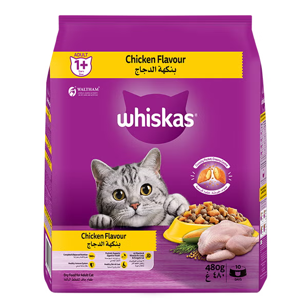 WHISKAS1+ Adult Cat with Chicken