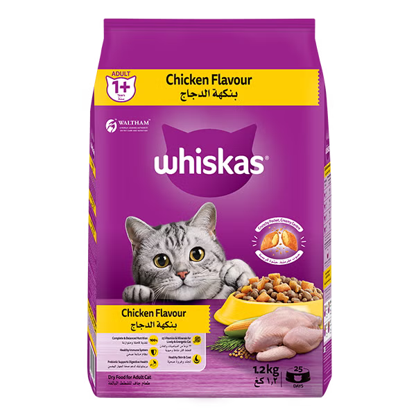 WHISKAS1+ Adult Cat with Chicken