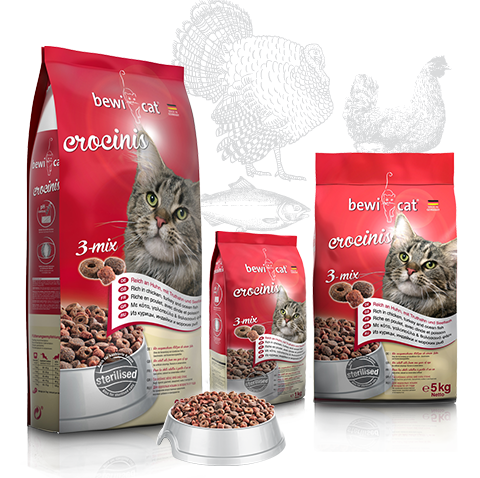Bewi Cat Adult Crocinis 3 Mix