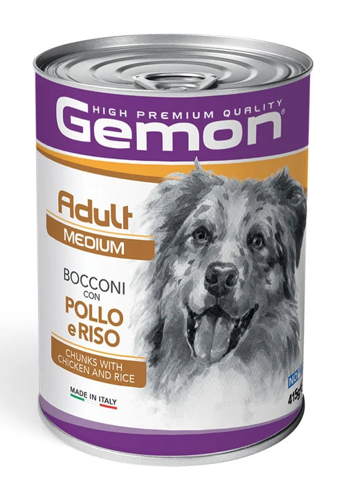 GEMON Cans Adult Dog Can Chunks 415g