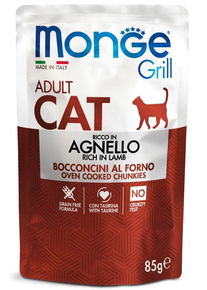 MONGE Grill Chunks Jelly Adult Cat poush 85g