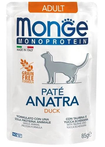 MONGE Monoprotein Paté & Adult Cat Pouch 85g