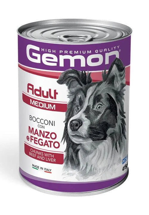 GEMON Cans Adult Dog Can Chunks 415g