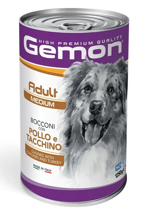 GEMON Cans Adult Dog Can Chunks 415g