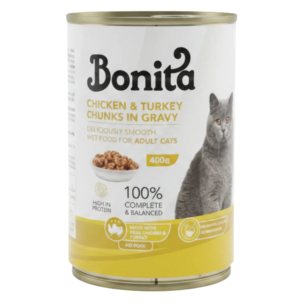 Bonita Adult Cat Chunks Can 400g