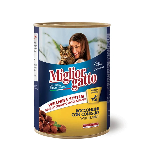 Migliorgatto Adult Cat Cans (Chunks 405g - Pate 400g)