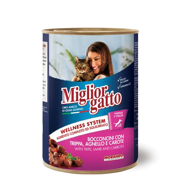 Migliorgatto Adult Cat Cans (Chunks 405g - Pate 400g)