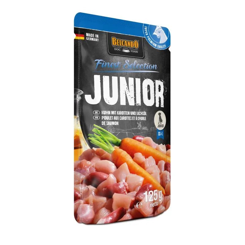 BELCANDO® Finest Selection Junior Pouches – Chicken with Carrots & Salmon Oil