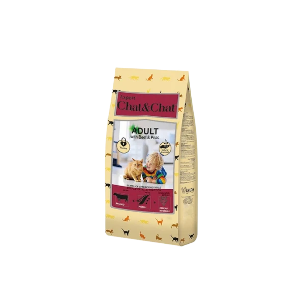 Expert Premium Chat & Chat Adult Cat With Beef & Peas