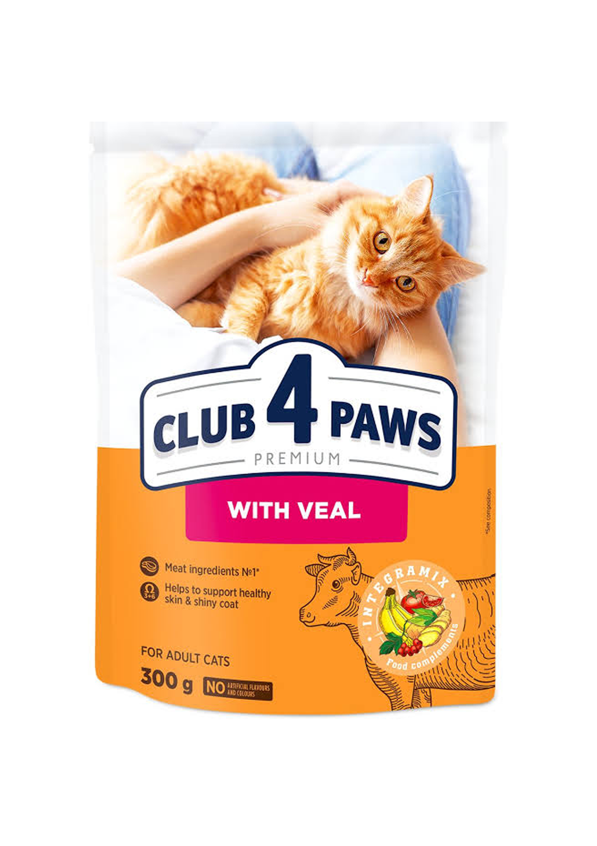 CLUB 4 PAWS Premium For Adult Cats With Veal