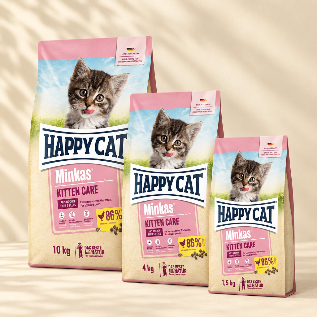 Happy Cat Kitten Care three-size group preview
