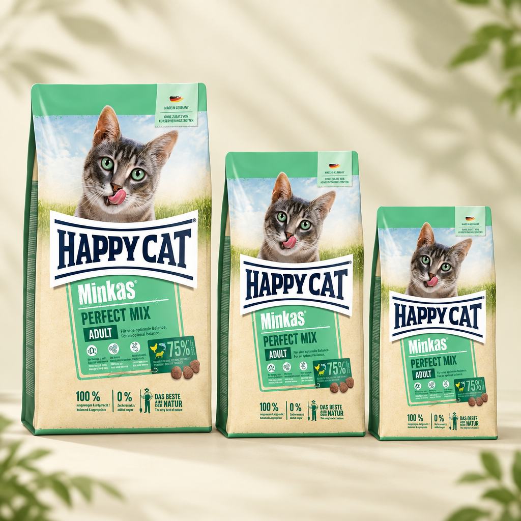 Happy Cat Minkas Perfect Mix bags in three sizes