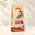 ARION Fresh Adult Cat Sensitive 12 kg bag with modest left-side view on a warm ivory background