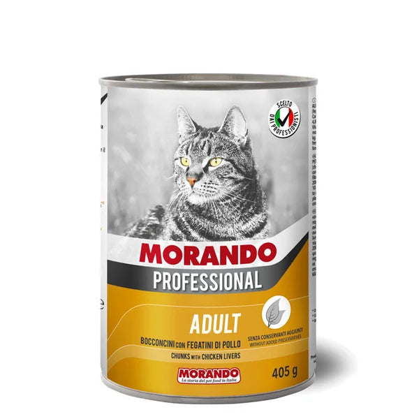 Morando Professional Cat Cans (Pate 400g - Chunks 405g)