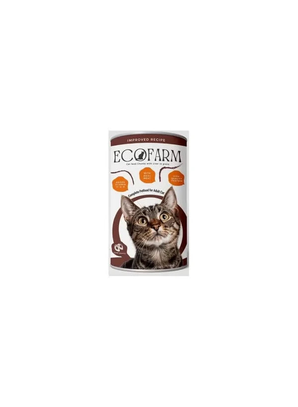 EcoFarm Adult Cat Cans Chunks 400g