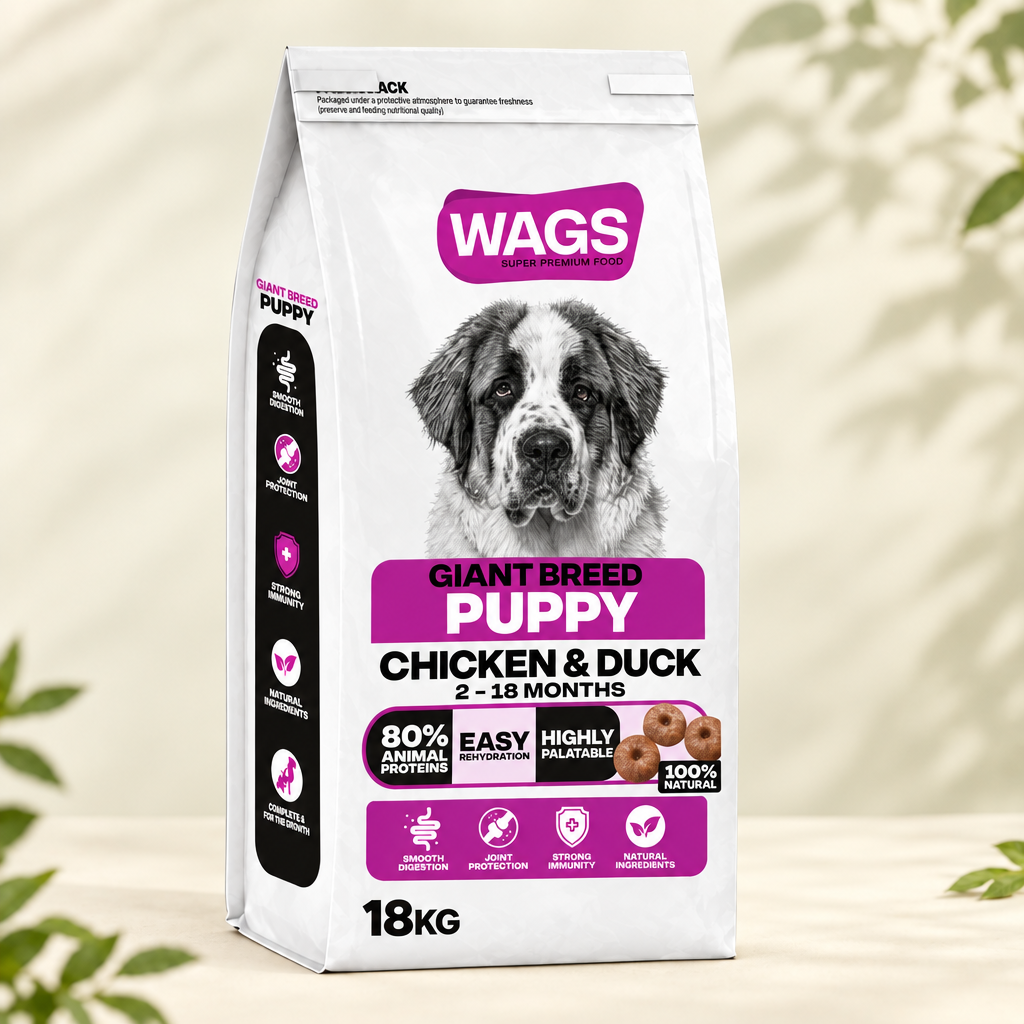 Wags Giant Puppy Chicken and Duck 18 kg bag