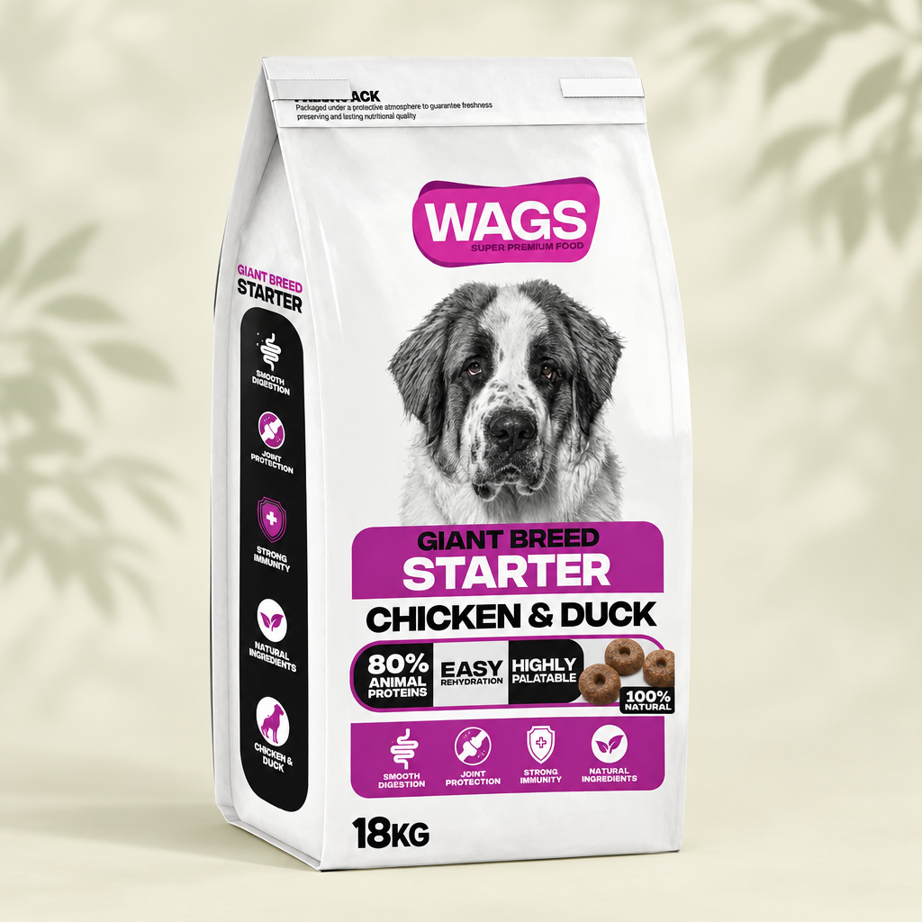 Wags Giant Dogs Starter - Chicken & Duck