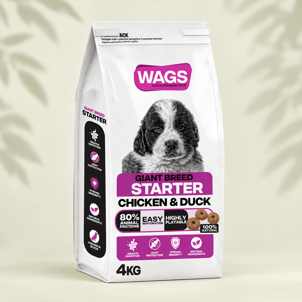 Wags Giant Dogs Starter - Chicken & Duck
