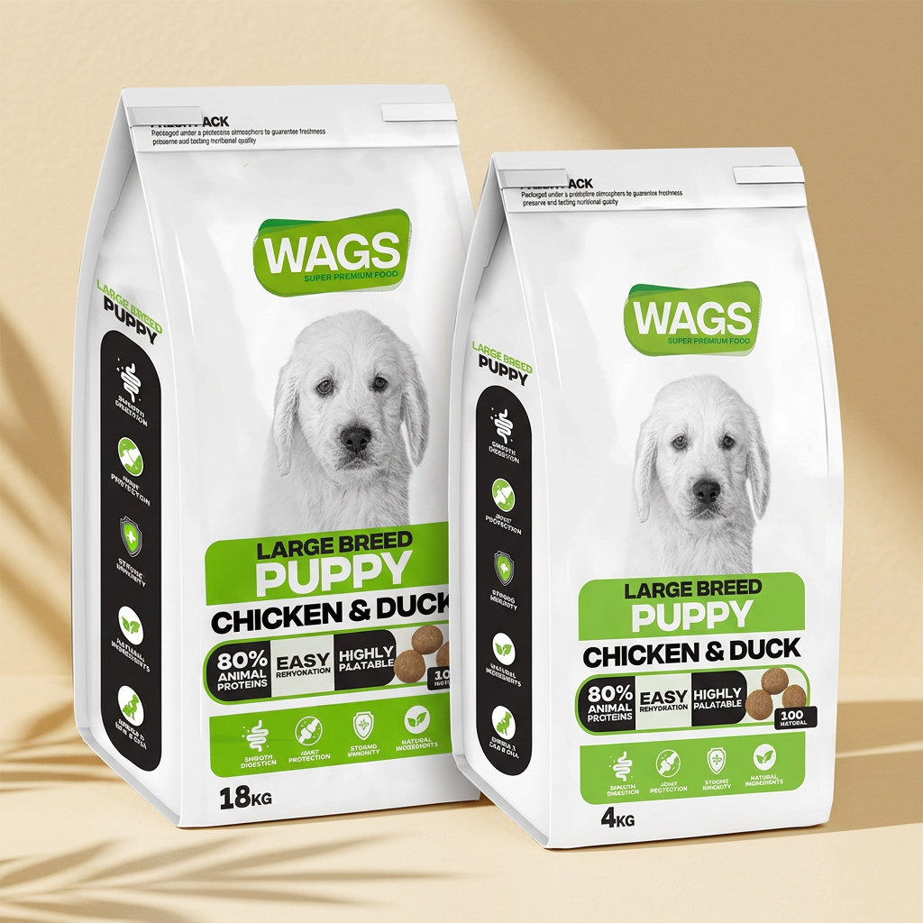 Wags For Large Breed Puppy With Chicken & Duck