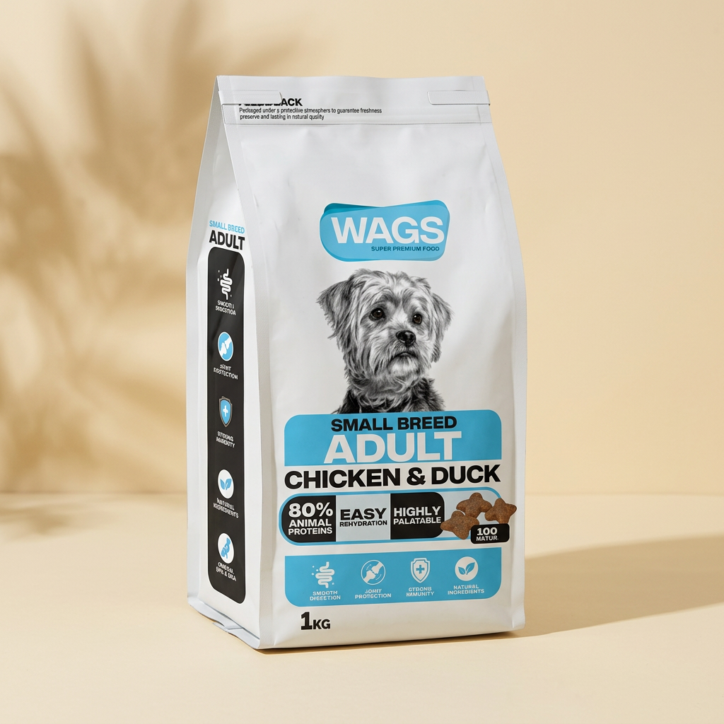 Wags Small Adult With Chicken And Duck