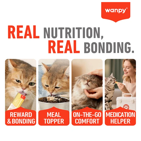 Wanpy - Kitten - Creamy Cat Treats - Chicken & Codfish 70g (5 x 14g)